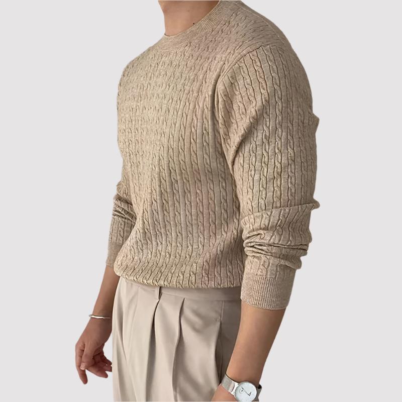 Strictly Men | Men's Luxurious Monaco Ribbed Knitted Crew Neck Jumper