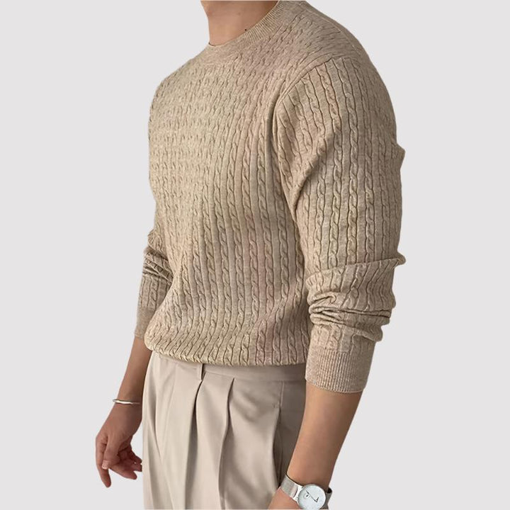 Strictly Men | Men's Luxurious Monaco Ribbed Knitted Crew Neck Jumper