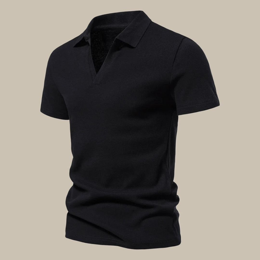 Men's Premium Short Sleeve Polo Shirt with Luxury Merino Wool Blend
