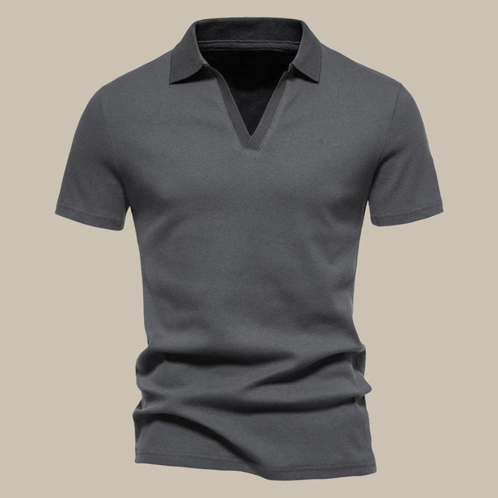 Men's Premium Short Sleeve Polo Shirt with Luxury Merino Wool Blend