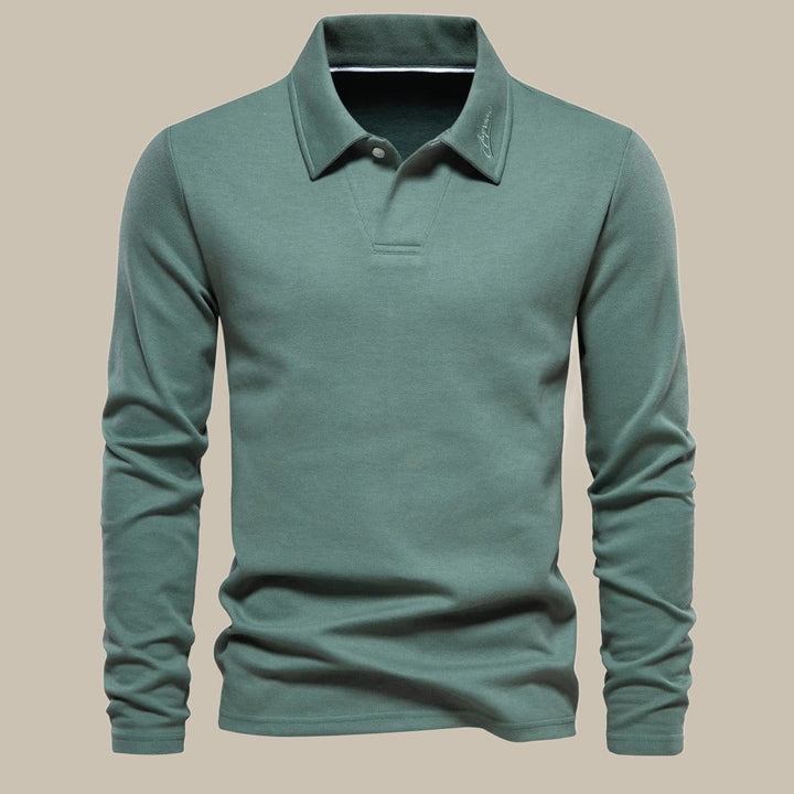 Gents Premium Polo | Stylish basic polo shirt with long sleeves for men
