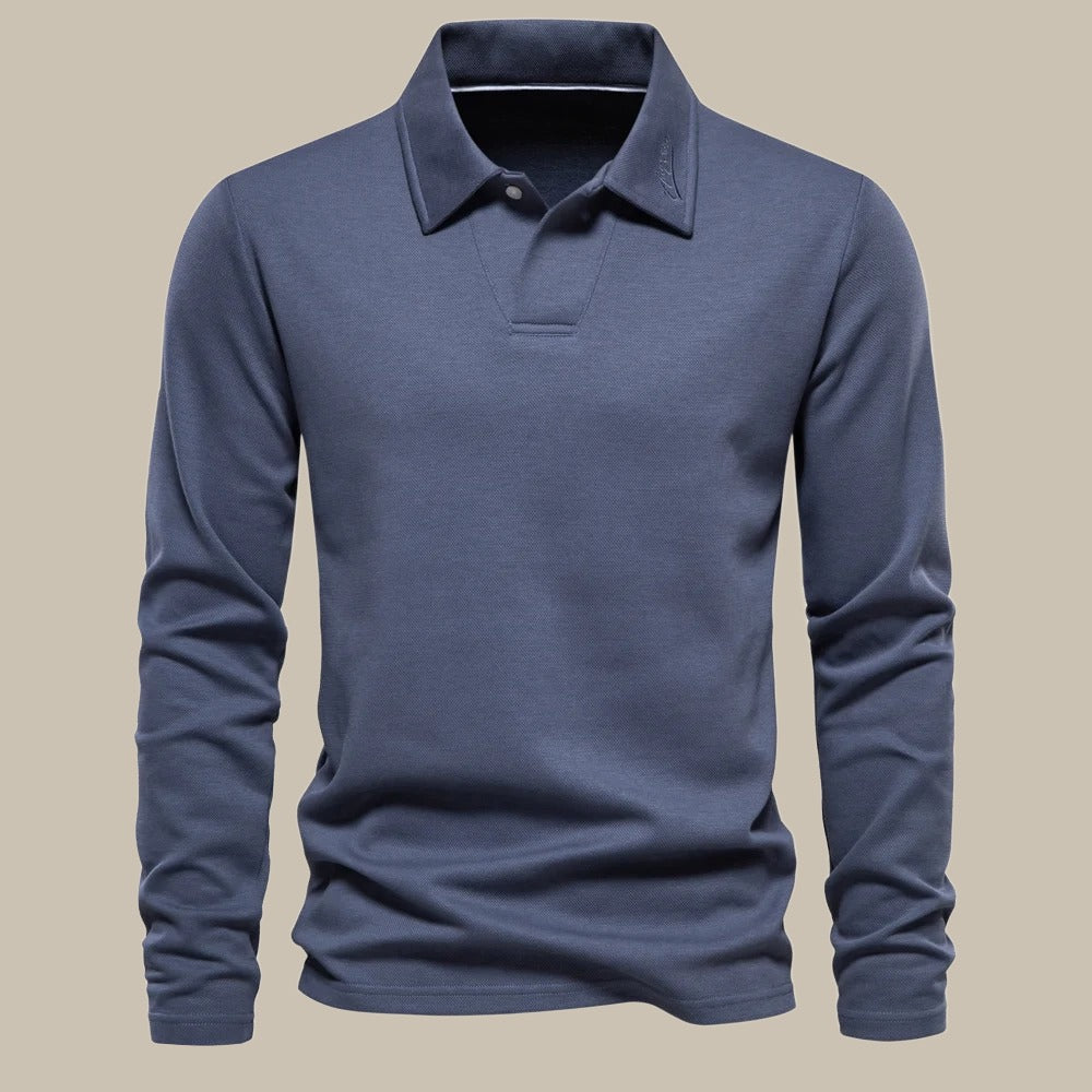 Gents Premium Polo | Stylish basic polo shirt with long sleeves for men