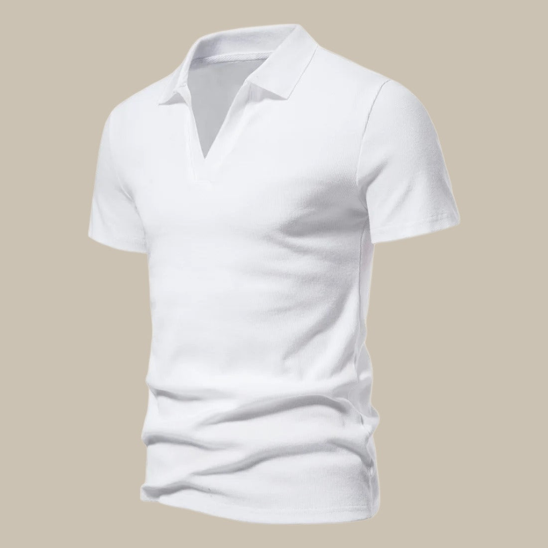 Men's Premium Short Sleeve Polo Shirt with Luxury Merino Wool Blend